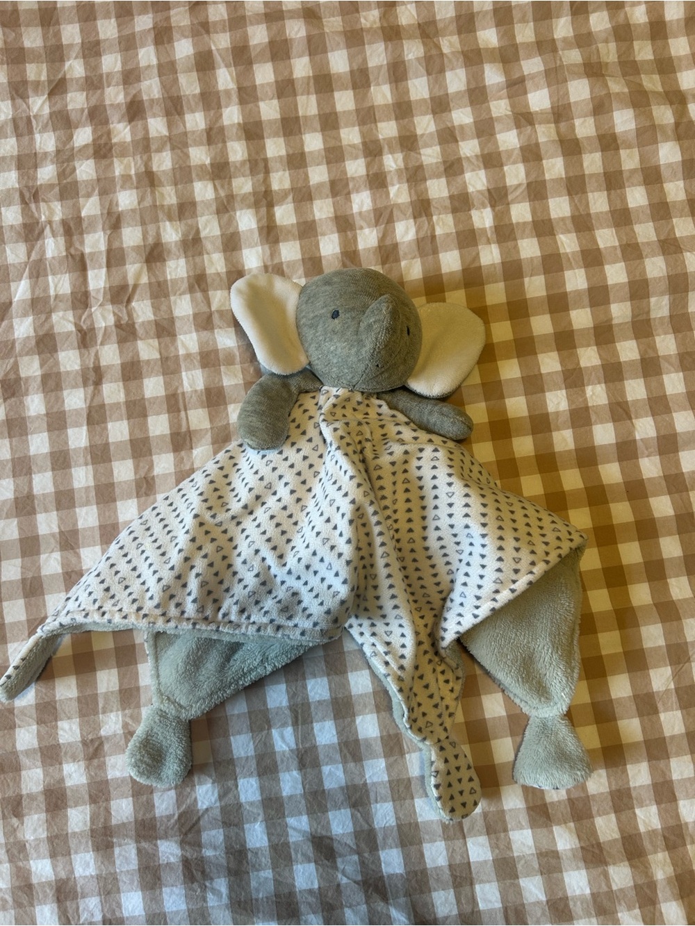 Cloud island baby elephant lovey blanket